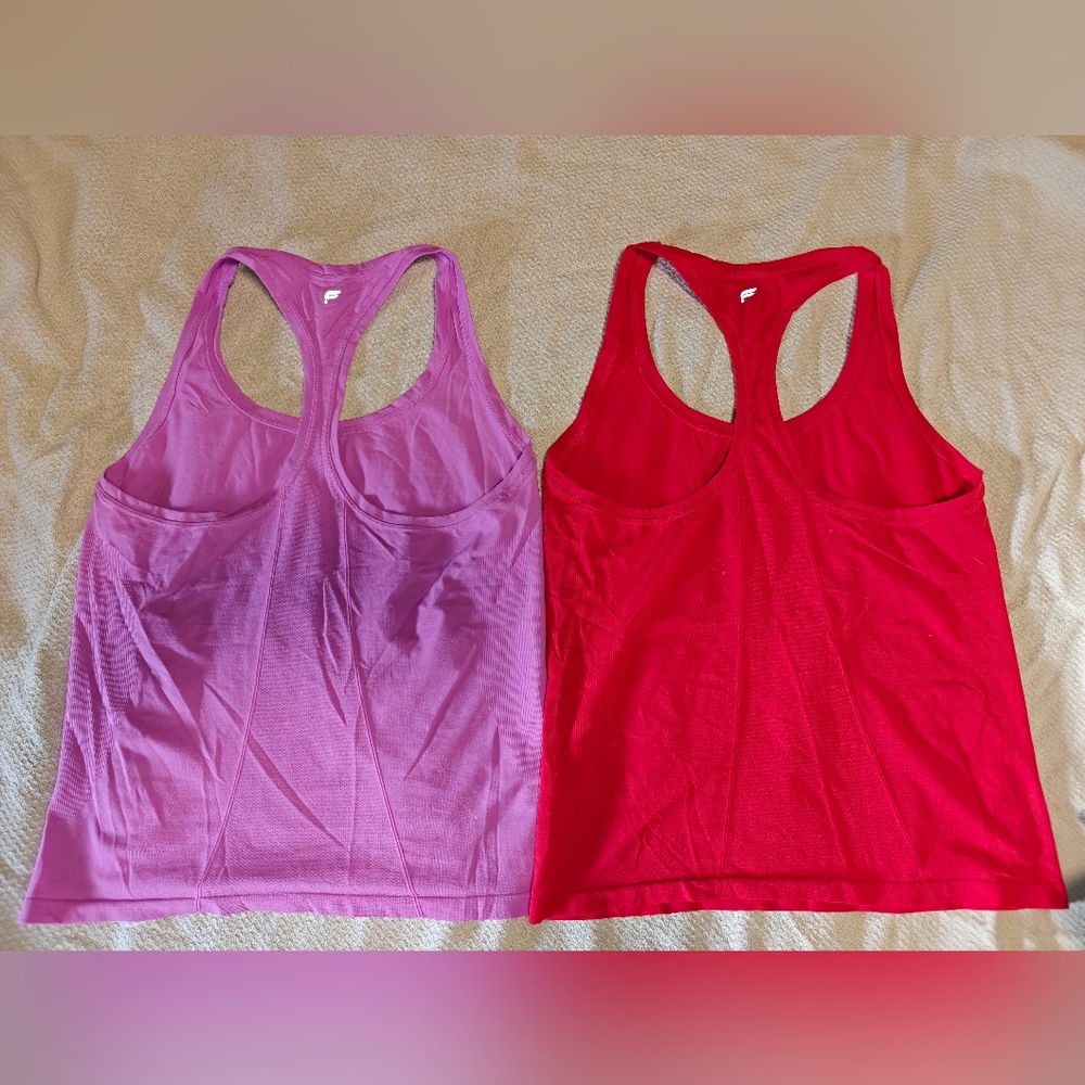 Women's Racerback Tank Top Set - Red and Pink/Purple